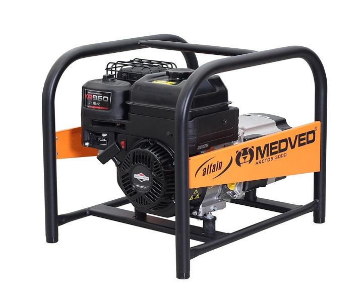 Profesionální jednofázová elektrocentrála MEDVED Arctos 3000 B CCL se spolehlivým motorem Briggs&Stratton